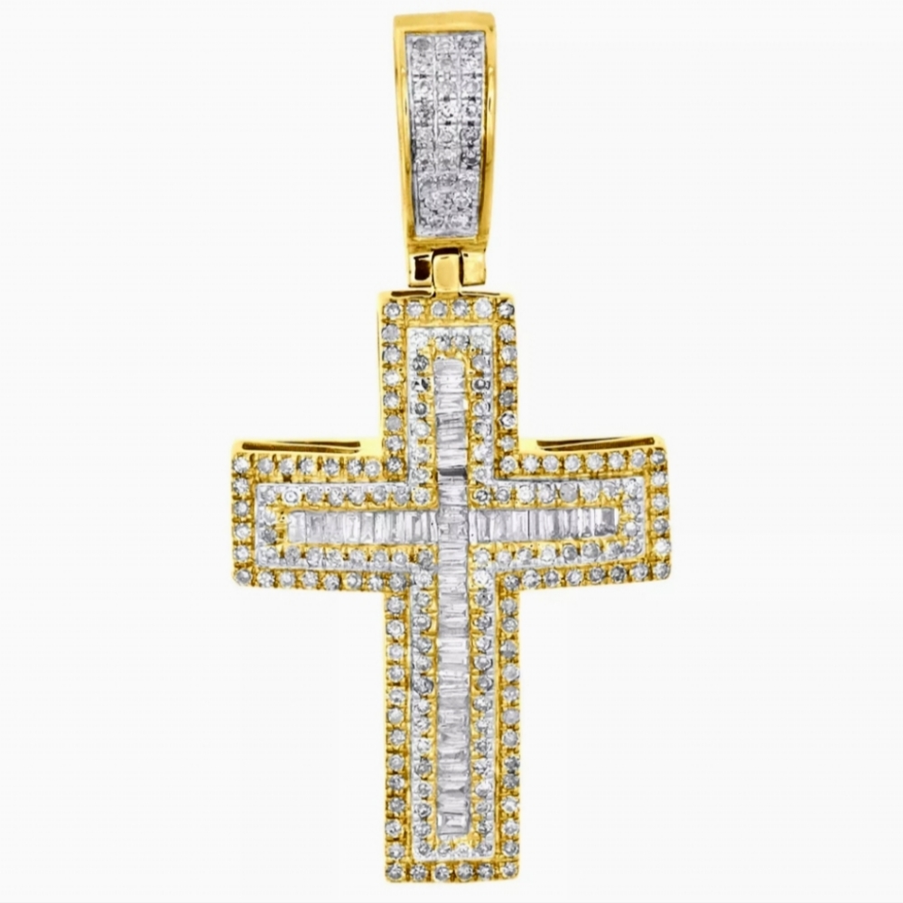 10k Solid Gold Diamond Pendant - image 1